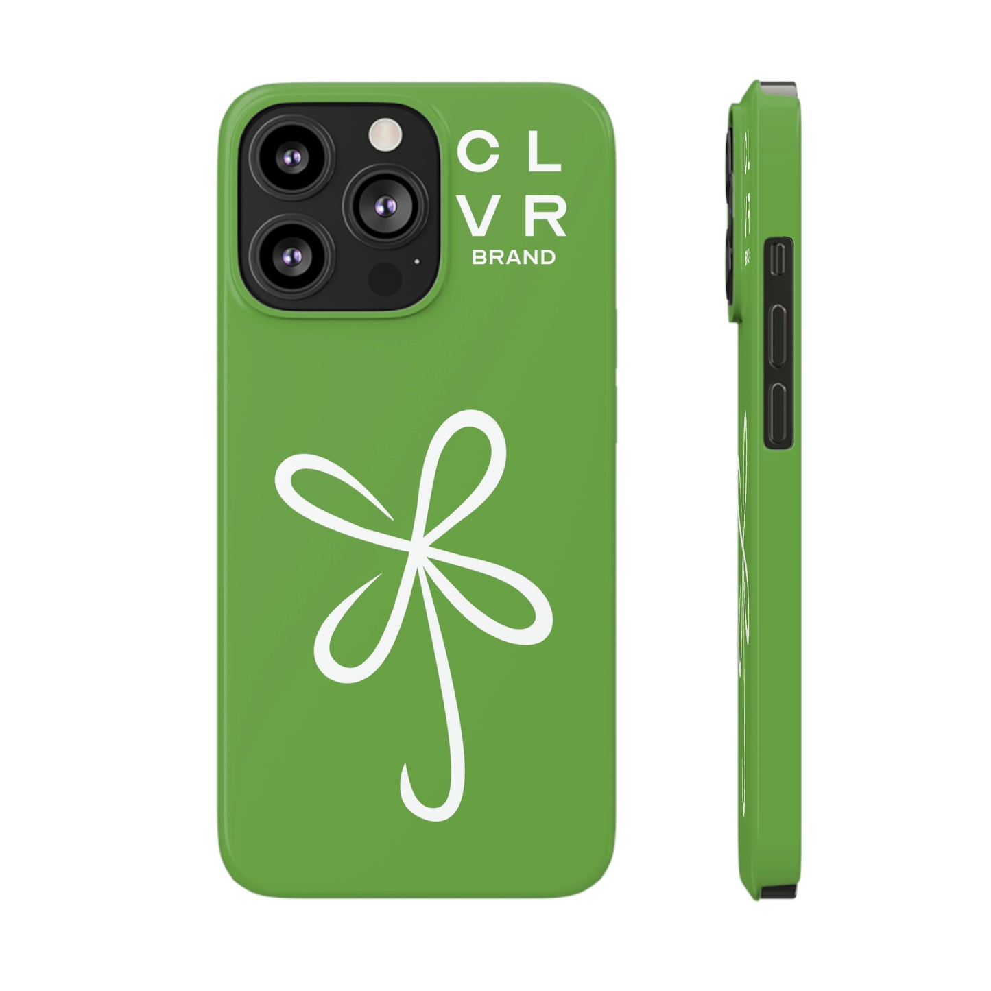 CLVR Green+White iPhone Slim Case