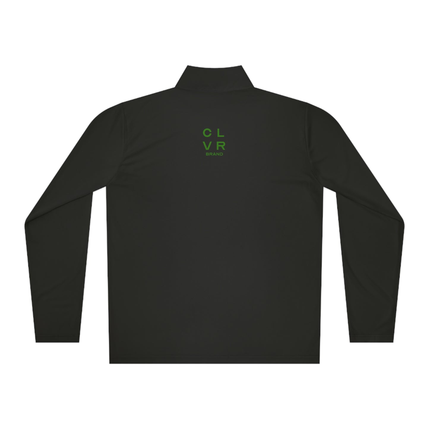 CLVR Unisex Quarter-Zip Pullover with Green Logo