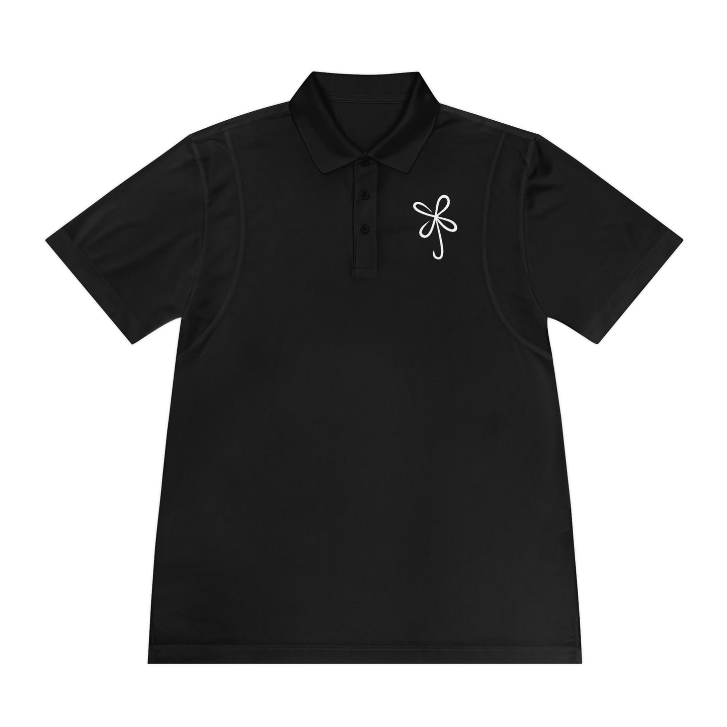 CLVR Men's Sport Polo Shirt with White Logo
