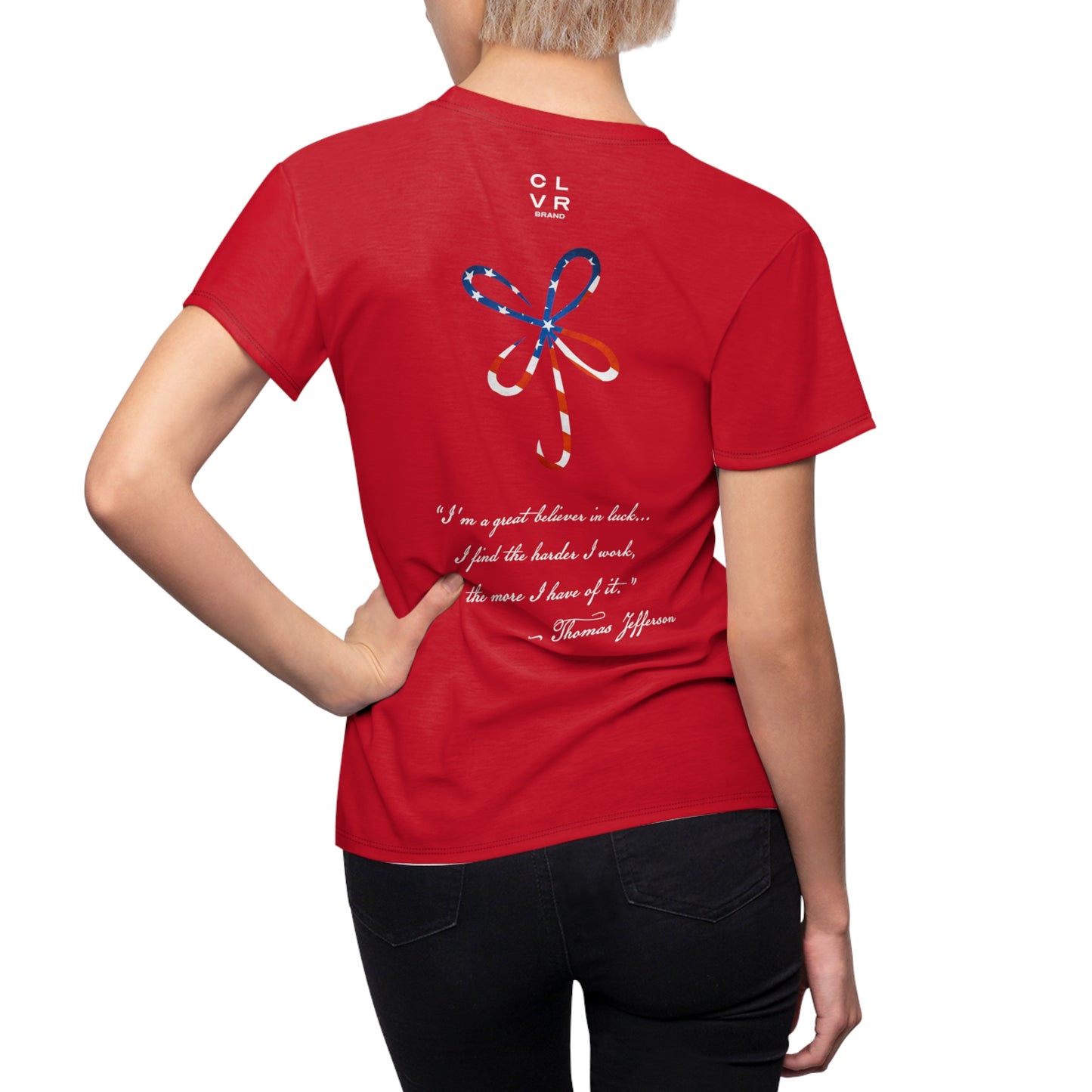 Women's Red USA Star Spangled Tee