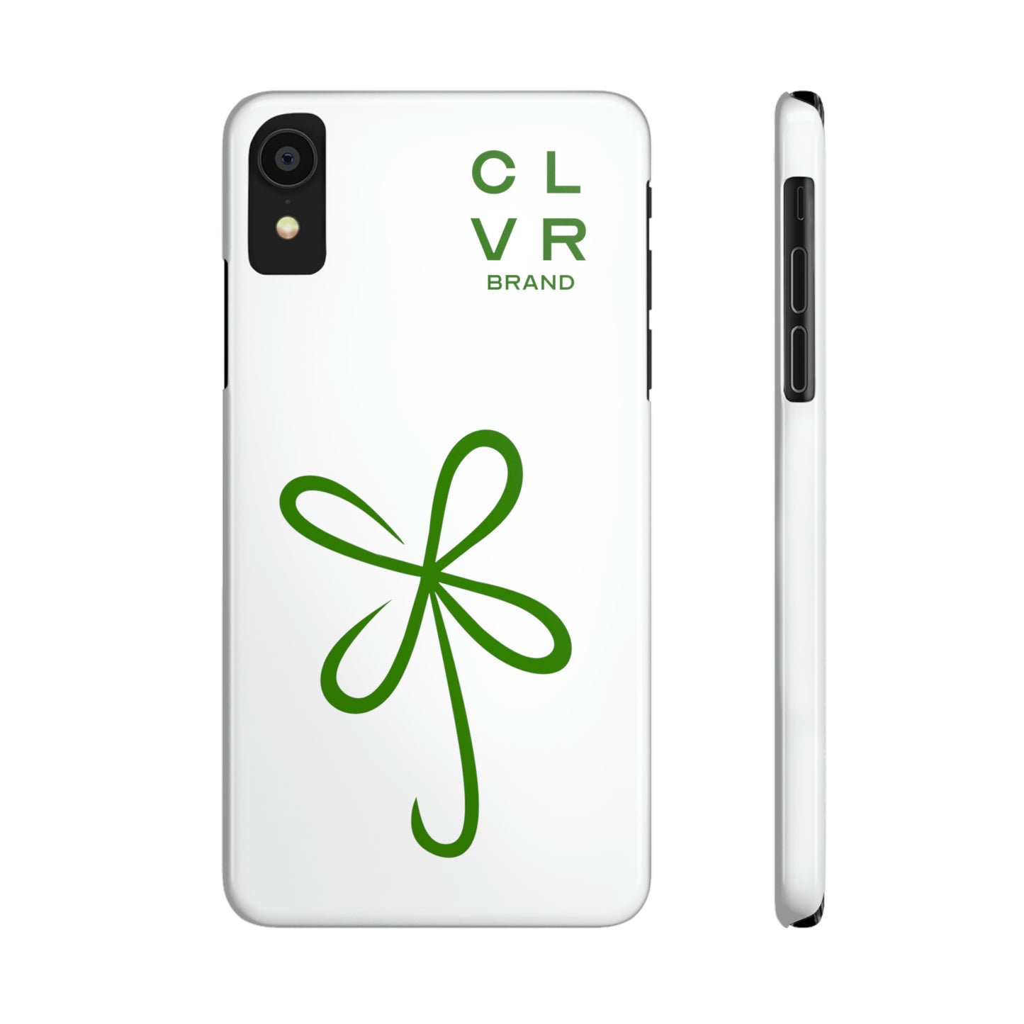 CLVR White+Green iPhone Slim Case