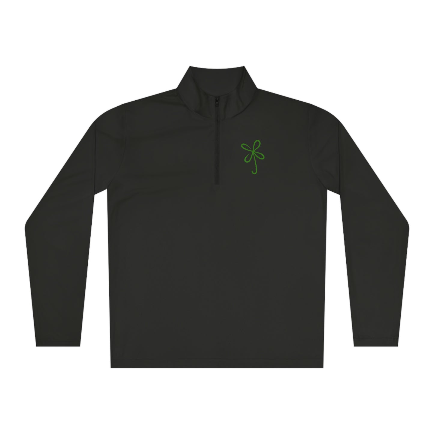 CLVR Unisex Quarter-Zip Pullover with Green Logo