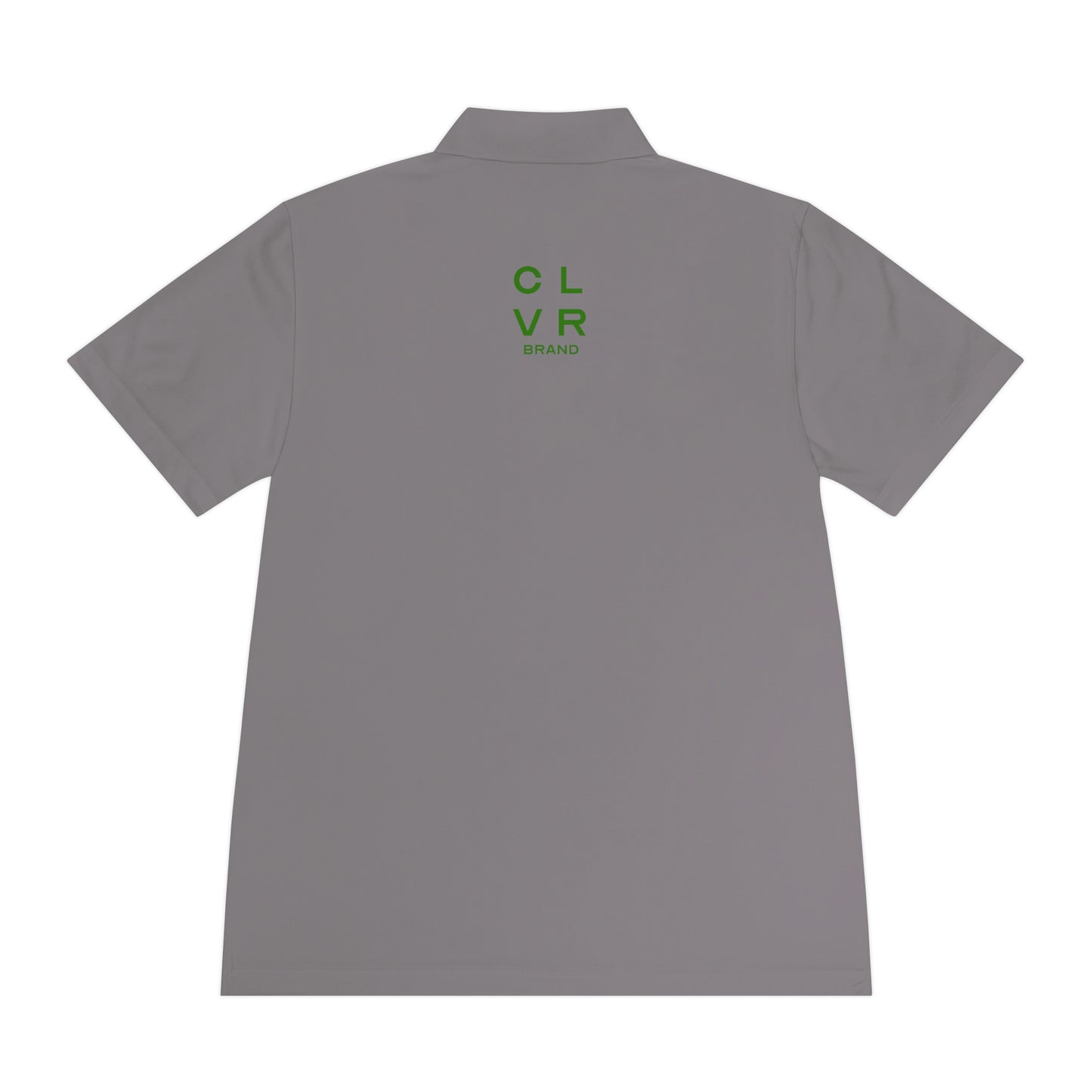 CLVR Men's Sport Polo Shirt in Green Logo