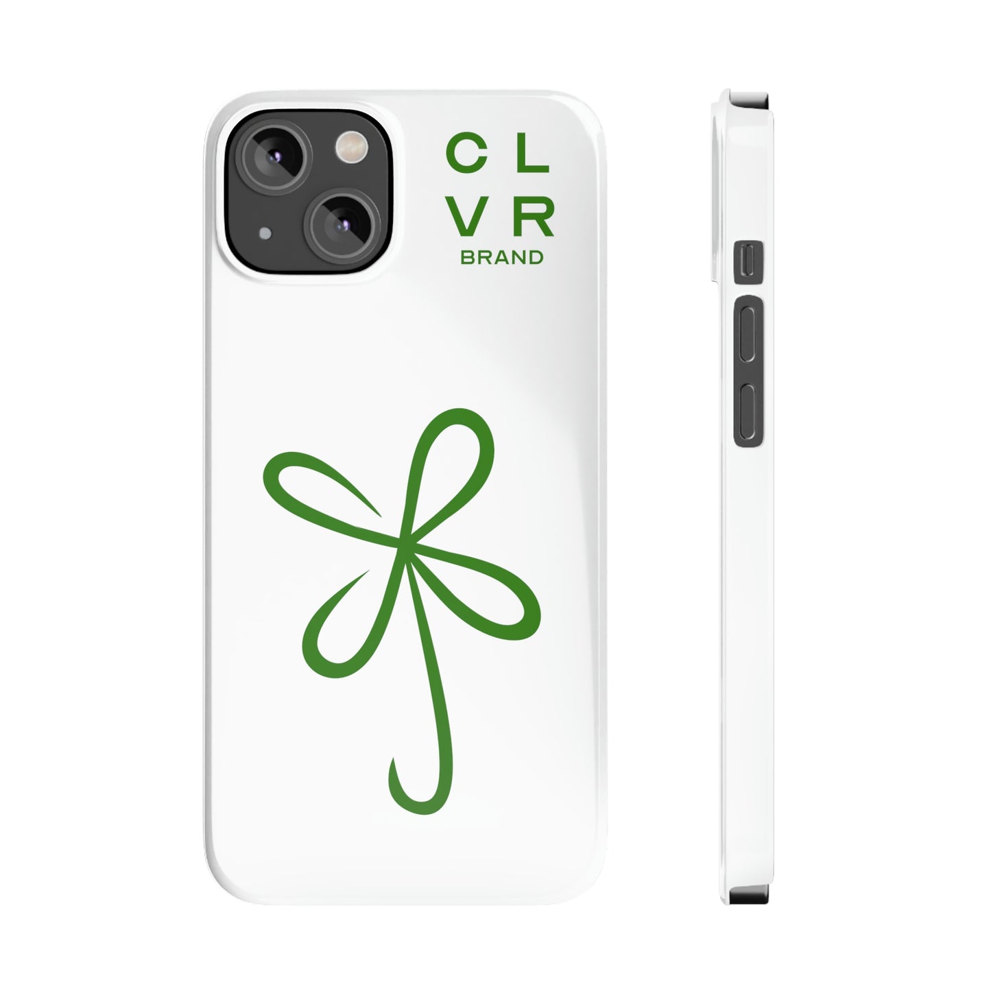 CLVR White+Green iPhone Slim Case