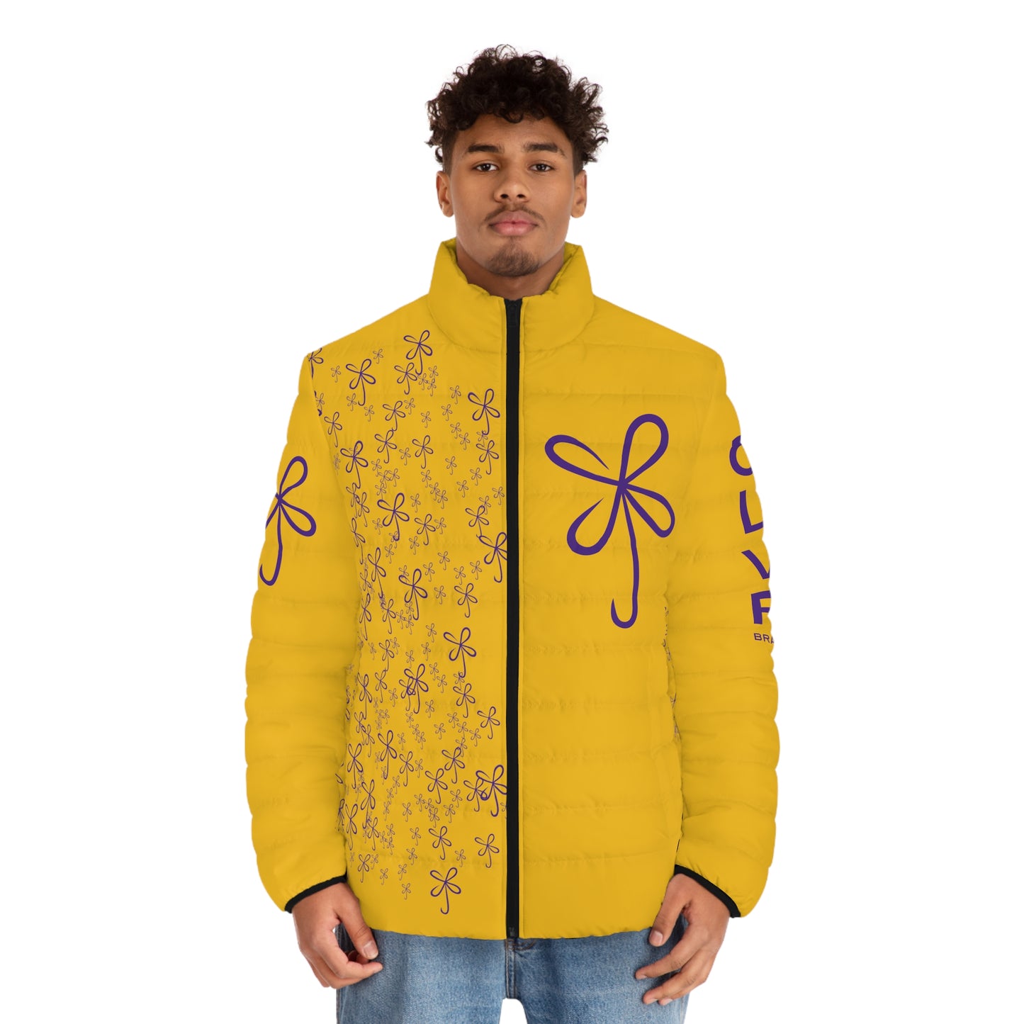 CLVR Gold+Purple Puffer Jacket