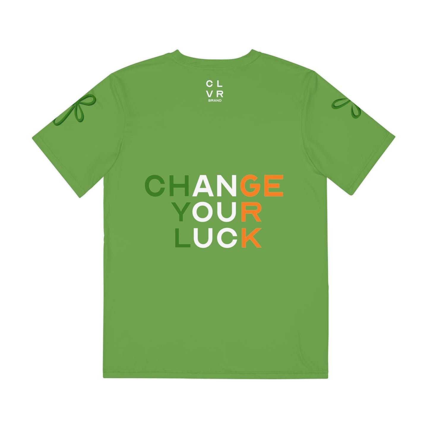 CLVR Irish Green+White+Orange Change Your Luck Tee