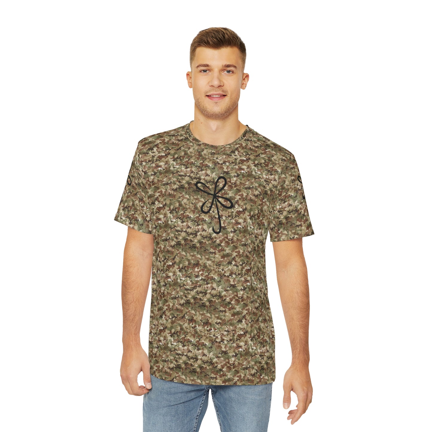 CLVR AbstrACT Camo with Black Logo Tee