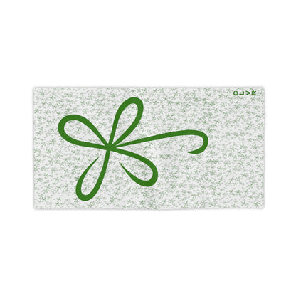 Field of CLVR Beach Towel White with Green