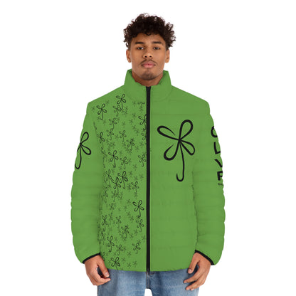 CLVR Green+Black Puffer Jacket