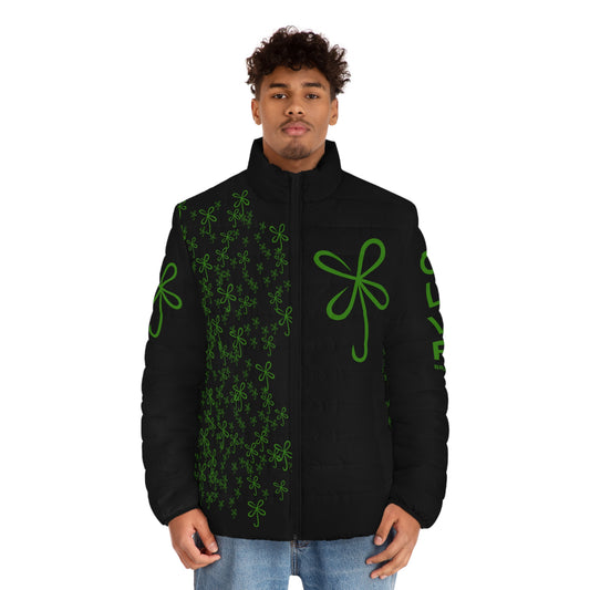 CLVR Black+Green Puffer Jacket