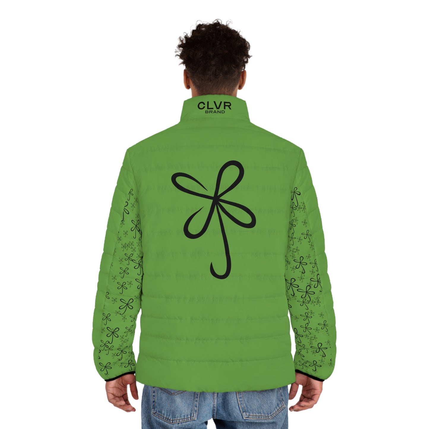 CLVR Green+Black Puffer Jacket