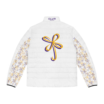 CLVR White+Purple&Gold Puffer Jacket