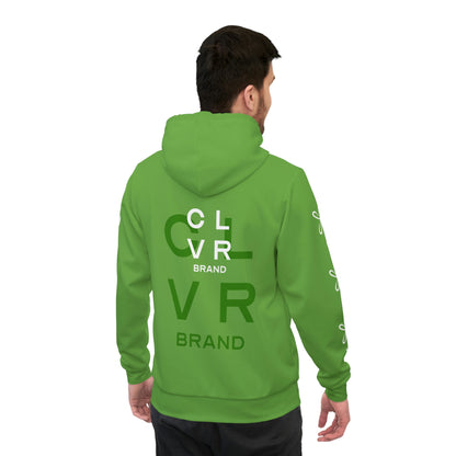 CLVR Green + White Pull-Over Athletic Hoodie