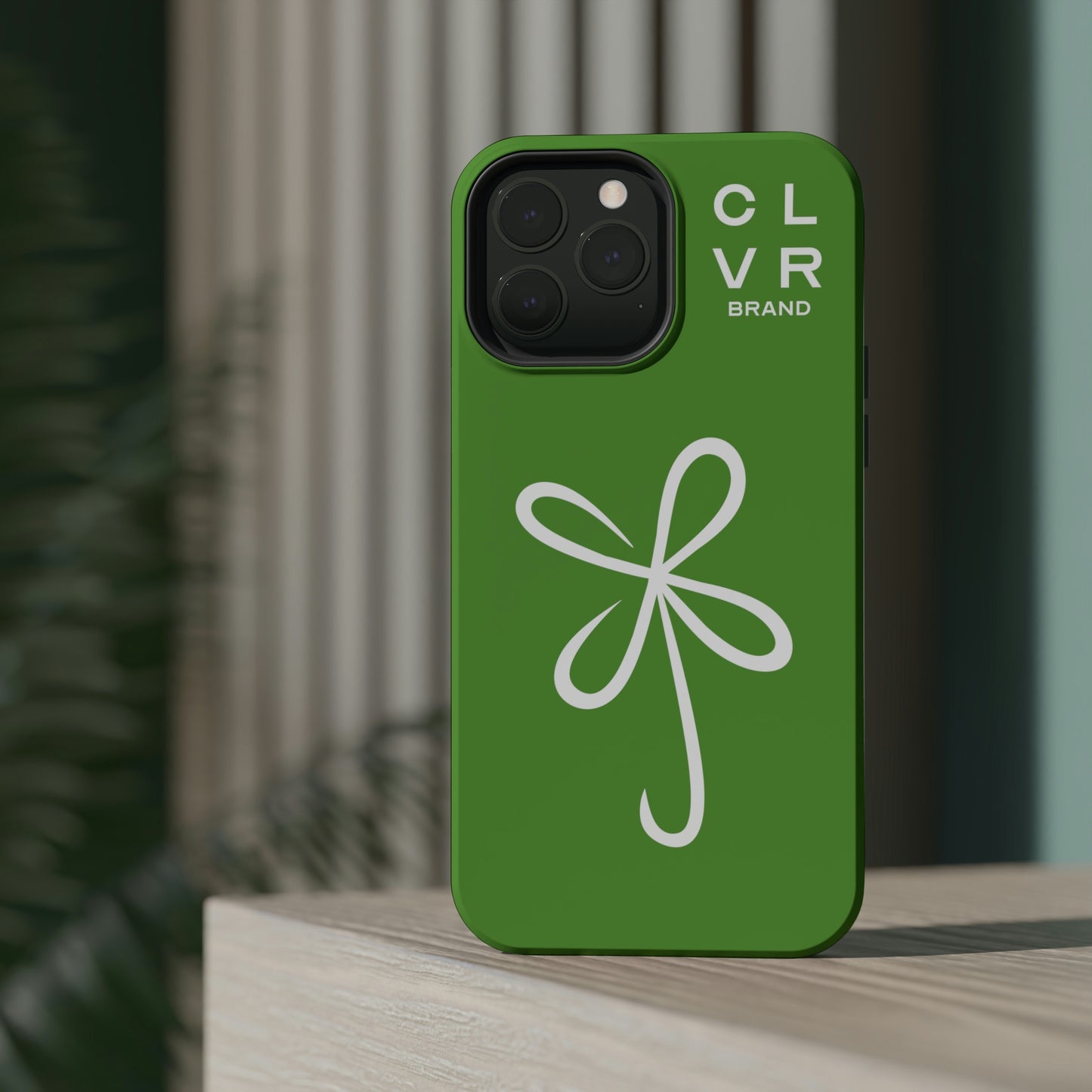 CLVR Green+White MagSafe Case (iPhone 13 & 14 Only)