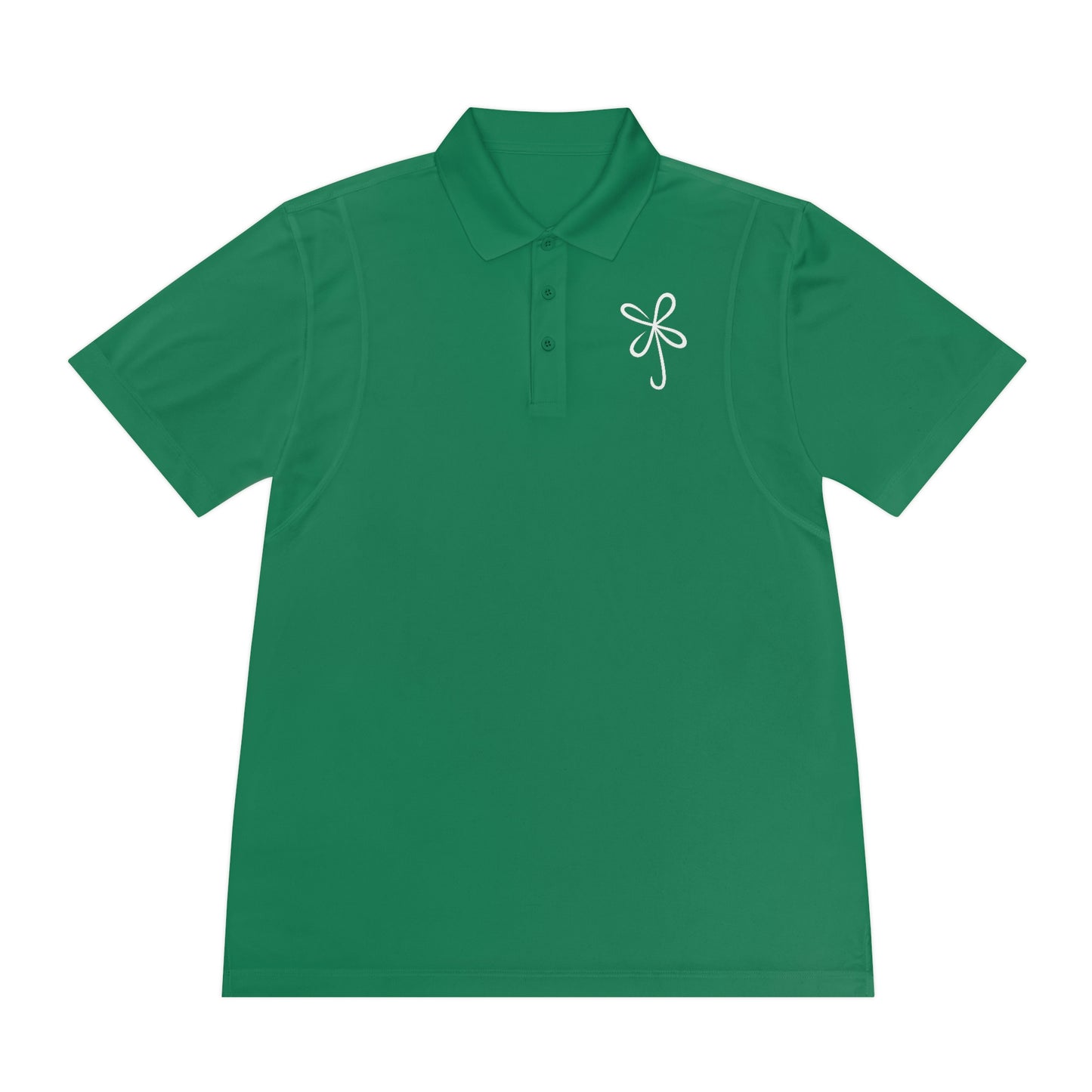 CLVR Men's Sport Polo Shirt with White Logo