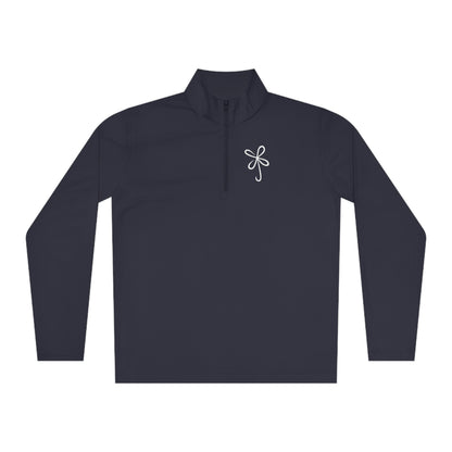 CLVR Unisex Quarter-Zip Pullover with White Logo