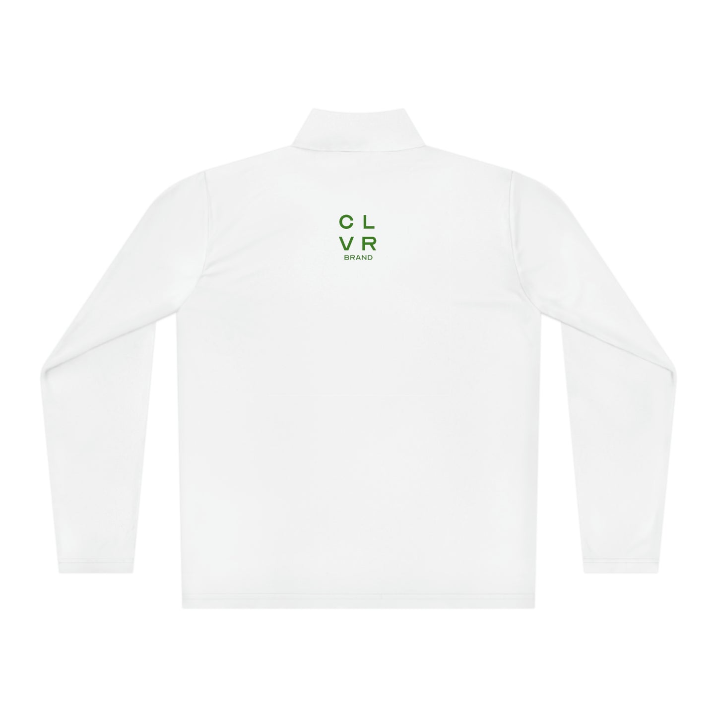 CLVR Unisex Quarter-Zip Pullover with Green Logo