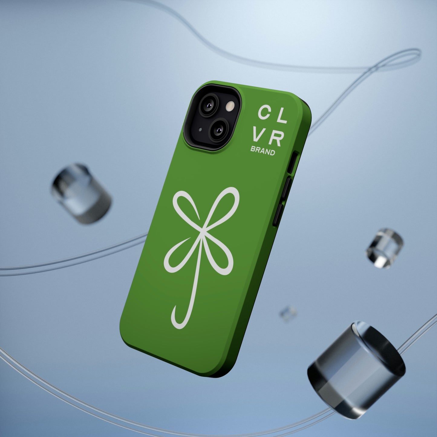 CLVR Green+White MagSafe Case (iPhone 13 & 14 Only)