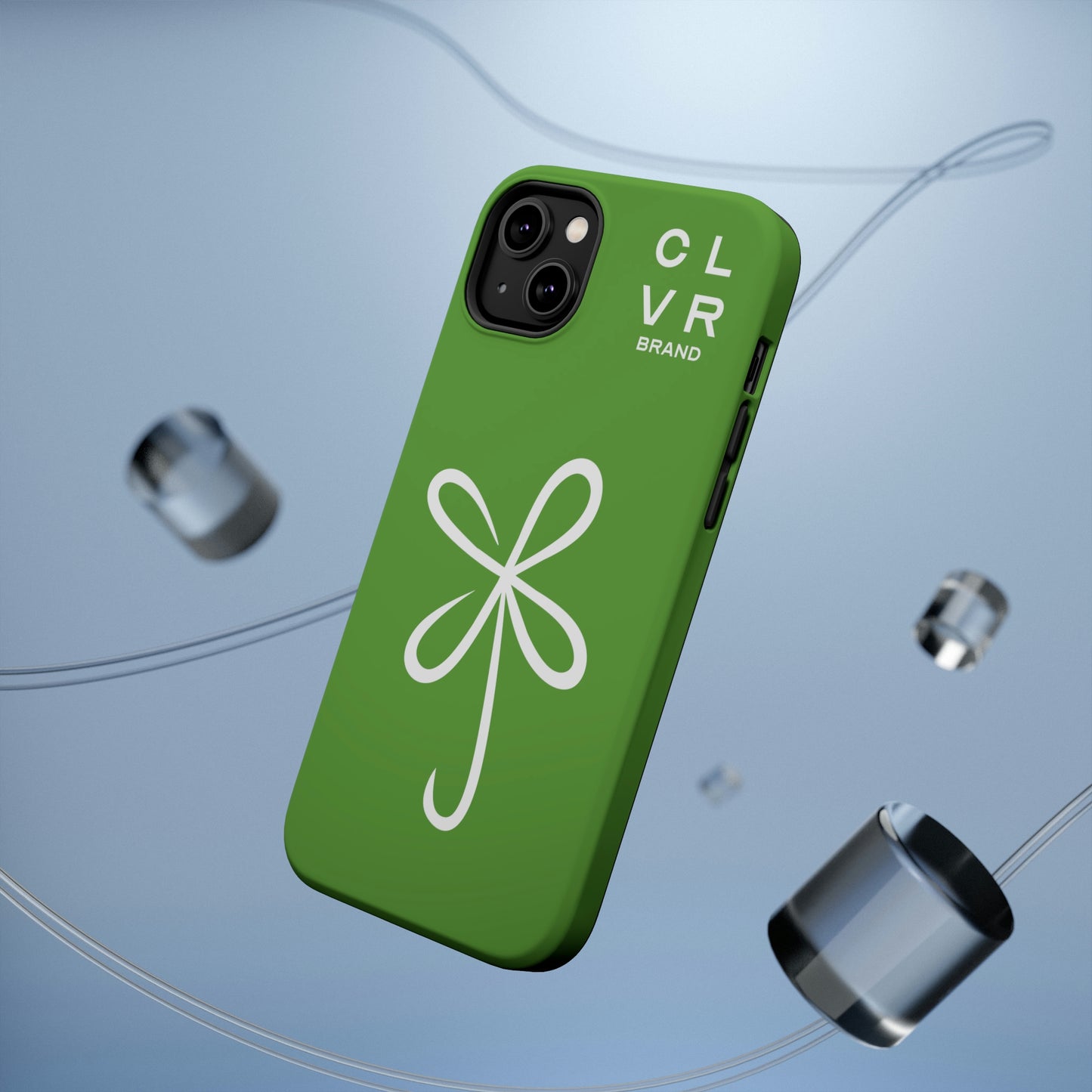 CLVR Green+White MagSafe Case (iPhone 13 & 14 Only)