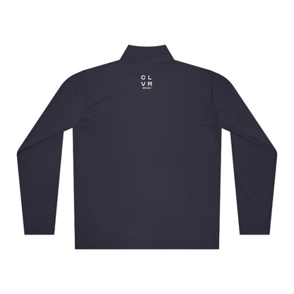 CLVR Unisex Quarter-Zip Pullover with White Logo