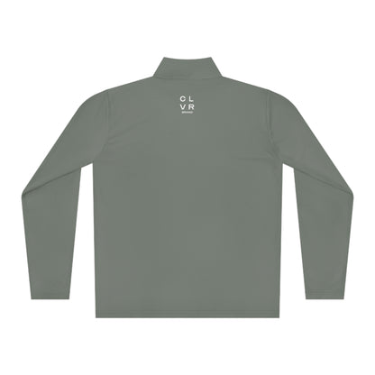 CLVR Unisex Quarter-Zip Pullover with White Logo