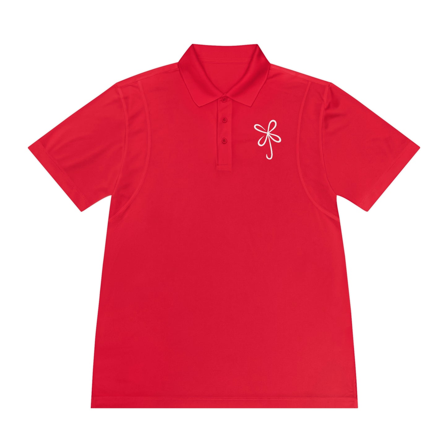 CLVR Men's Sport Polo Shirt with White Logo