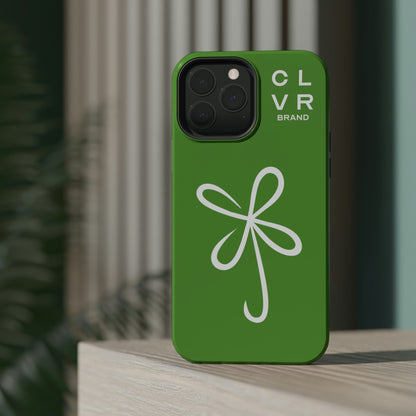 CLVR Green+White MagSafe Case (iPhone 13 & 14 Only)