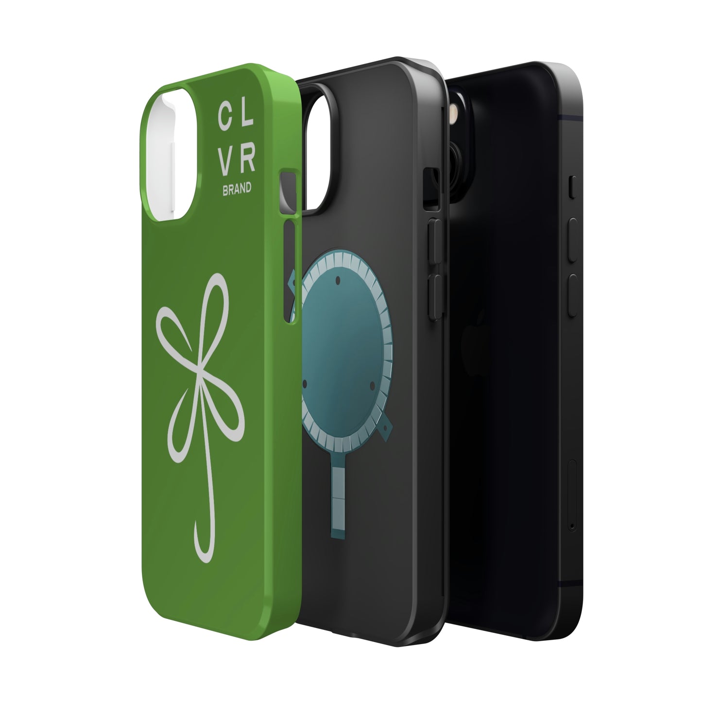 CLVR Green+White MagSafe Case (iPhone 13 & 14 Only)