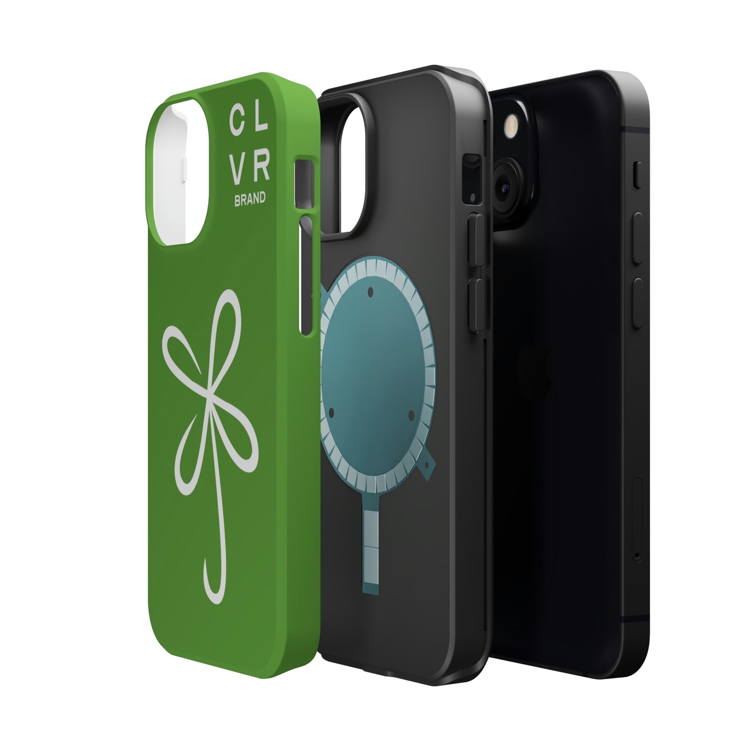 CLVR Green+White MagSafe Case (iPhone 13 & 14 Only)