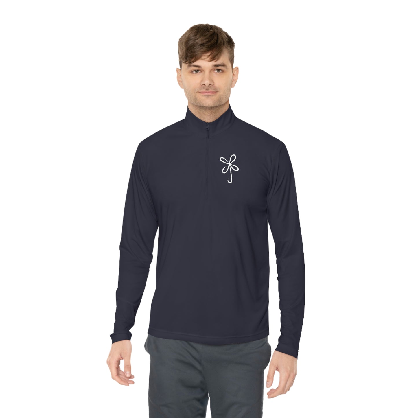 CLVR Unisex Quarter-Zip Pullover with White Logo