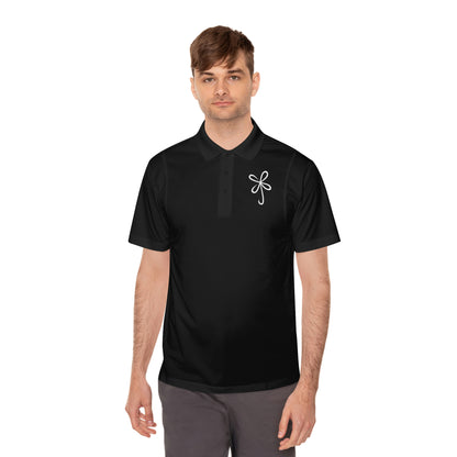 CLVR Men's Sport Polo Shirt with White Logo