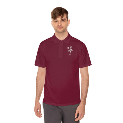 CLVR Men's Sport Polo Shirt with White Logo