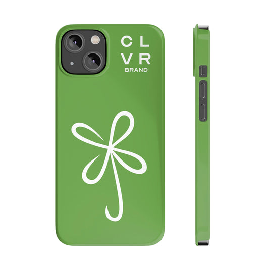 CLVR Green+White iPhone Slim Case