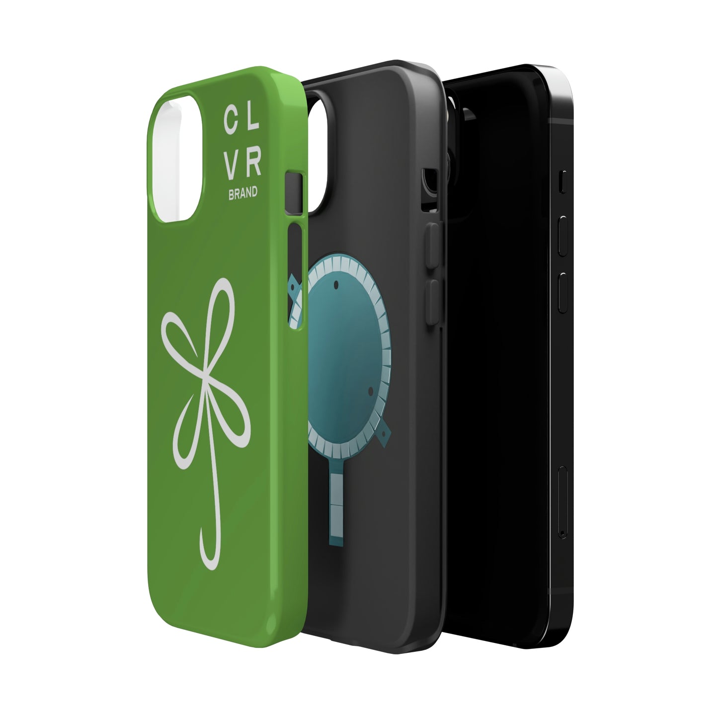 CLVR Green+White MagSafe Case (iPhone 13 & 14 Only)