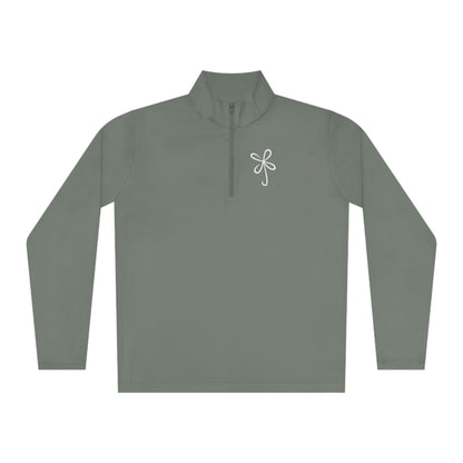 CLVR Unisex Quarter-Zip Pullover with White Logo