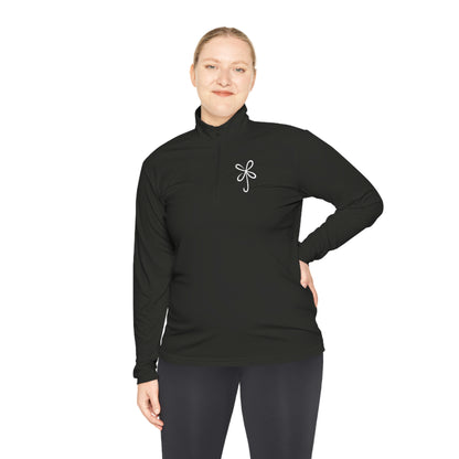 CLVR Unisex Quarter-Zip Pullover with White Logo