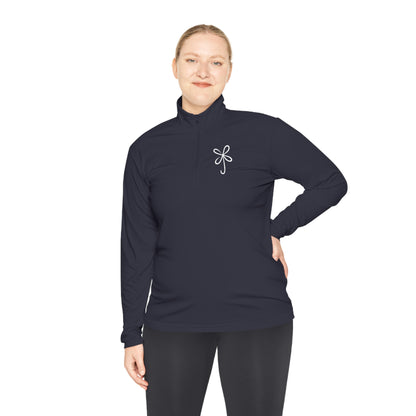 CLVR Unisex Quarter-Zip Pullover with White Logo