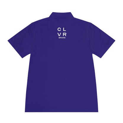 CLVR Men's Sport Polo Shirt with White Logo