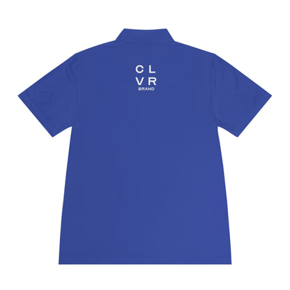 CLVR Men's Sport Polo Shirt with White Logo