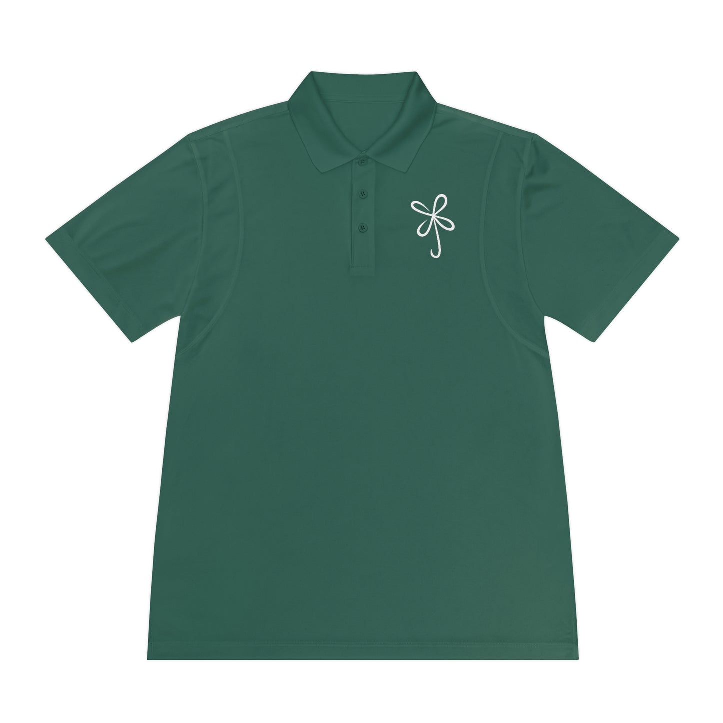 CLVR Men's Sport Polo Shirt with White Logo