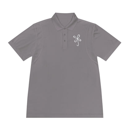 CLVR Men's Sport Polo Shirt with White Logo