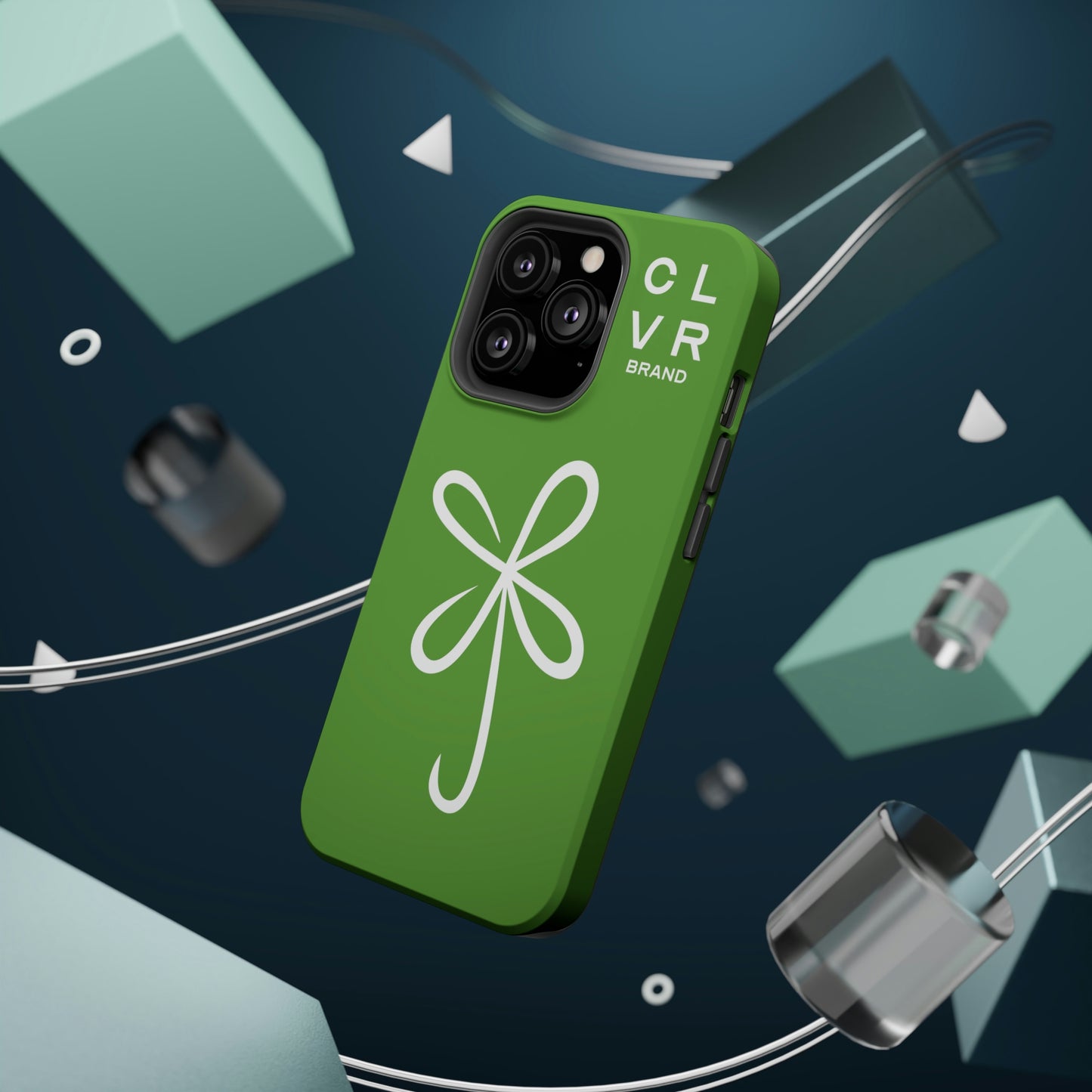 CLVR Green+White MagSafe Case (iPhone 13 & 14 Only)