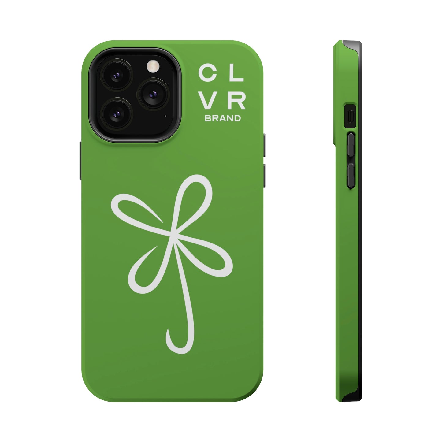 CLVR Green+White MagSafe Case (iPhone 13 & 14 Only)