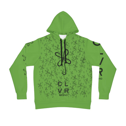 CLVR Green + Black Pull-Over Athletic Hoodie