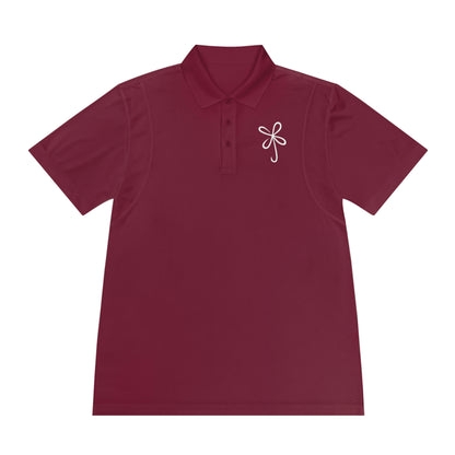 CLVR Men's Sport Polo Shirt with White Logo