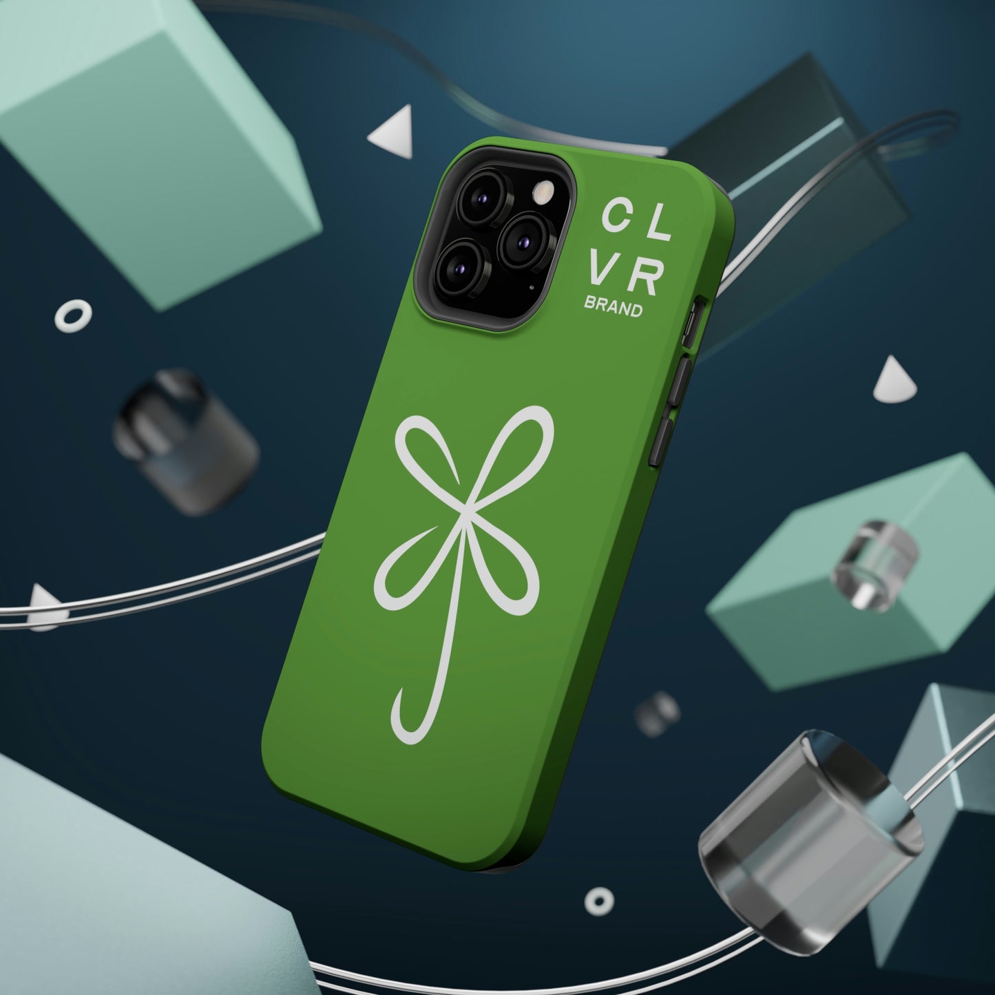 CLVR Green+White MagSafe Case (iPhone 13 & 14 Only)