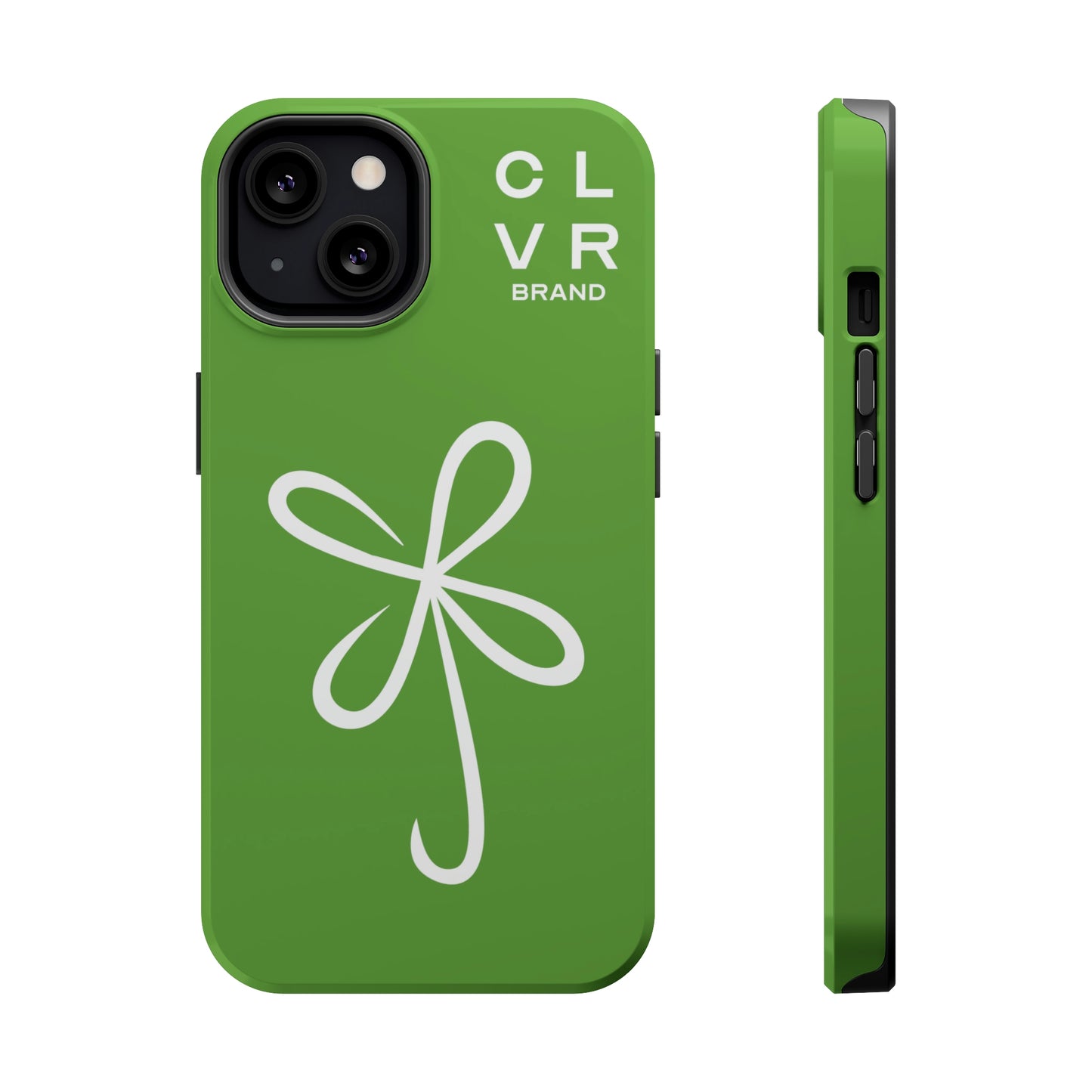 CLVR Green+White MagSafe Case (iPhone 13 & 14 Only)