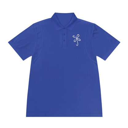 CLVR Men's Sport Polo Shirt with White Logo