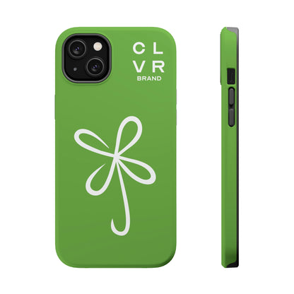 CLVR Green+White MagSafe Case (iPhone 13 & 14 Only)